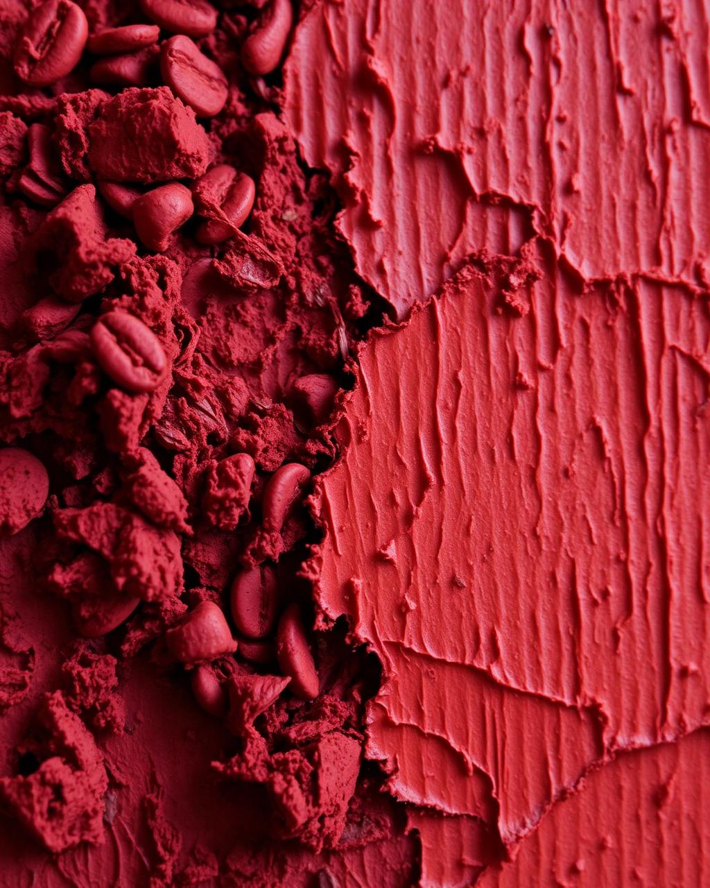 Textura pictórica de tierra roja y café colombiano